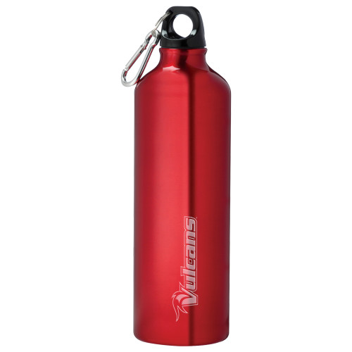  Venture Aluminum Red Bike Bottle 26oz - Vulcans Wordmark Engraved