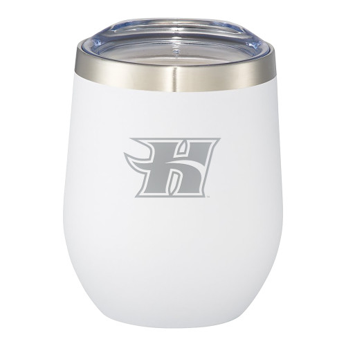  Corzo Vacuum Insulated White Cup 12oz - Flaming H Engraved