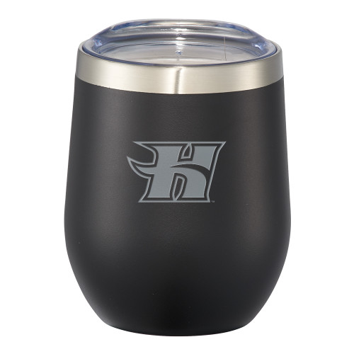  Corzo Vacuum Insulated Black Cup 12oz - Flaming H Engraved