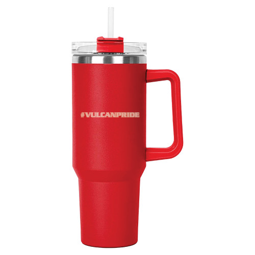 Hippo Red Mug & Straw Lid with Twist Closure 40 oz - Vulcan Pride Engraved