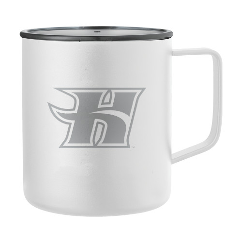  Rover Camp Vacuum Insulated White Mug 14oz - Flaming H Engraved