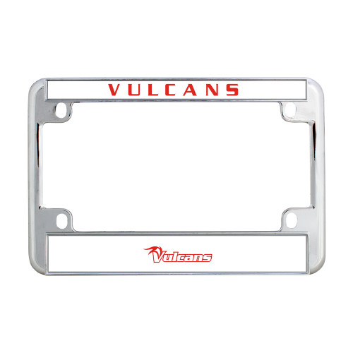  Metal Motorcycle License Plate Frame in Chrome - Vulcans Workmark