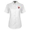 Thumbnail image for  Womens White Twill Button Up Short Sleeve