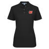 Thumbnail image for  Womens Silk Touch Black Pique Polo