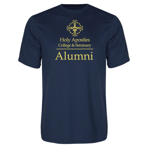  Navy Performance Tee - Alumni Stacked