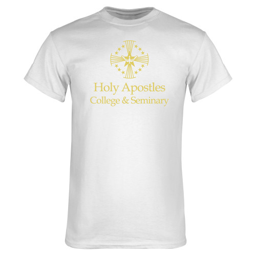  White T Shirt - Core Logo Stacked