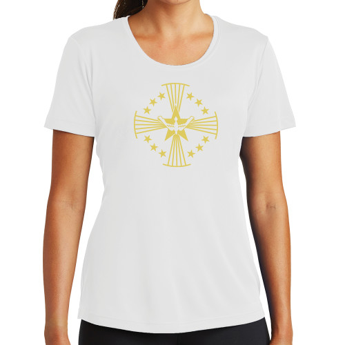  Womens White Performance Tee - Core Logo