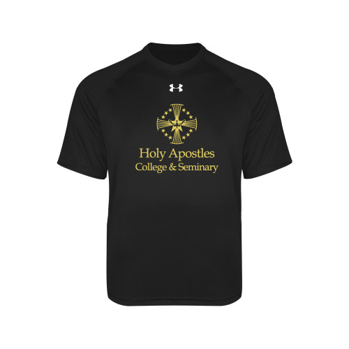  Under Armour Youth Black Tech Tee - Core Logo Stacked