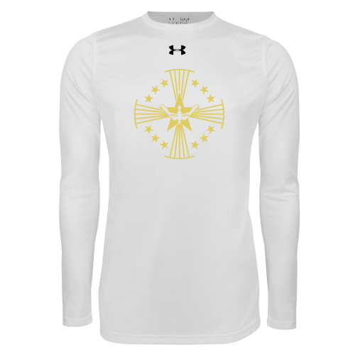  Under Armour White Long Sleeve Tech Tee - Core Logo