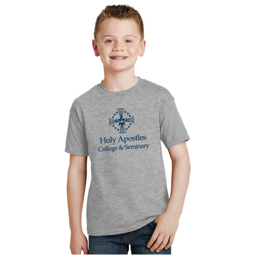  Youth Grey T Shirt - Core Logo Stacked