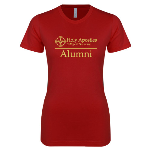  Next Level Womens Cardinal Boyfriend Tee - Alumni Horizontal