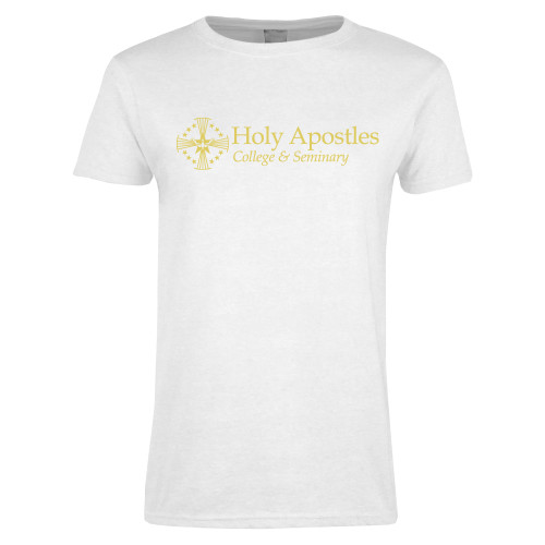  Womens White Short Sleeve Tee - Core Logo Flat