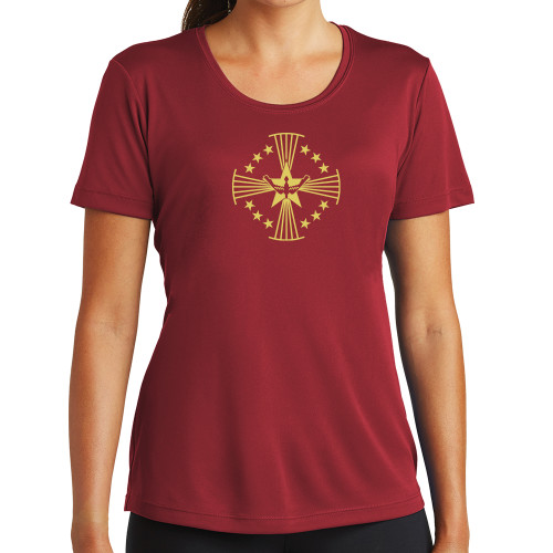  Womens Cardinal Performance Short Sleeve Tee - Core Logo