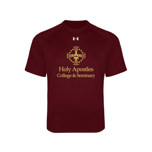  Under Armour Youth Cardinal Tech Tee - Core Logo Stacked
