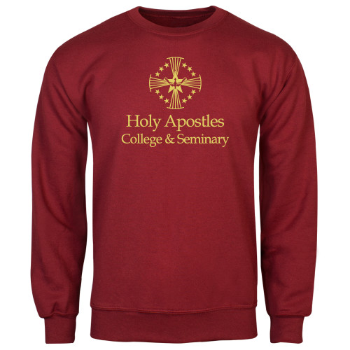  Cardinal Fleece Crew - Core Logo Stacked