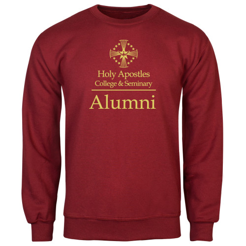  Cardinal Fleece Crew - Alumni Stacked