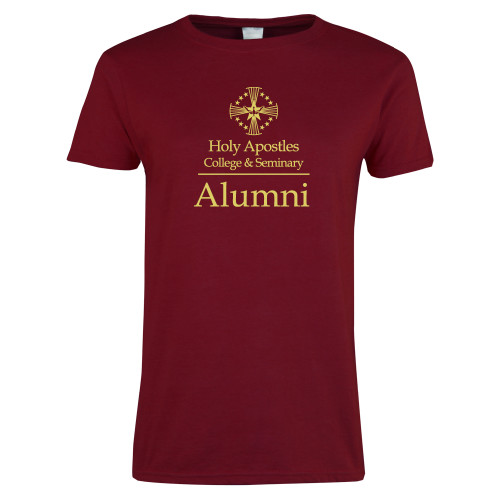  Next Level Womens Cardinal Short Sleeve Tee - Alumni Stacked