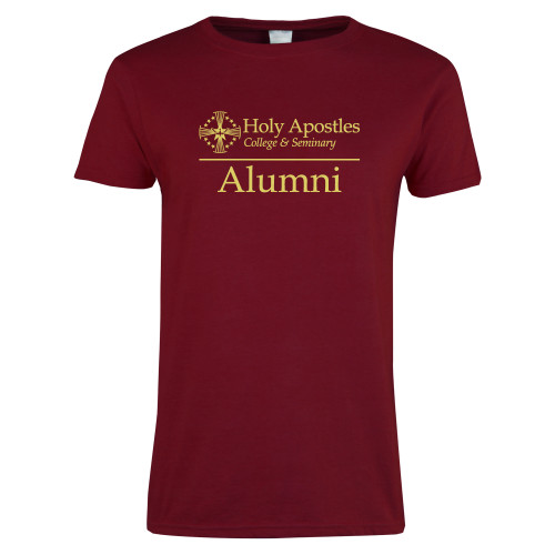  Next Level Womens Cardinal Short Sleeve Tee - Alumni Horizontal