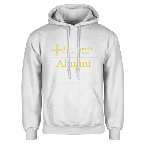  White Fleece Hoodie - Alumni Horizontal