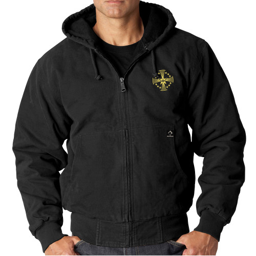  DRI DUCK Black Cheyenne Hooded Jacket - Core Logo
