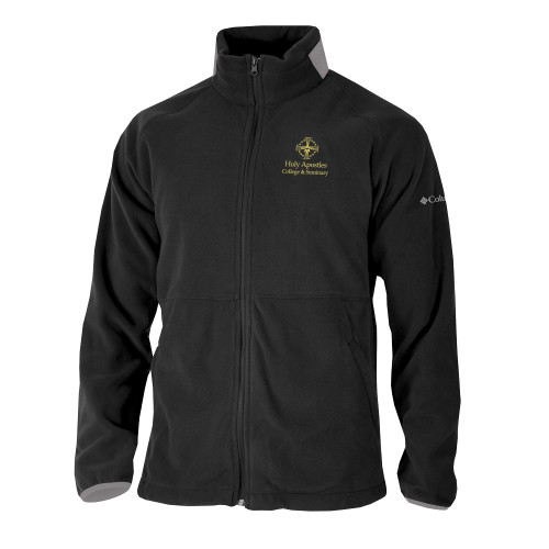  Columbia Black Everest Ridge Fleece Full Zip Jacket - Core Logo Stacked
