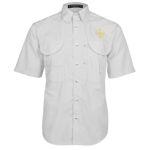  White Fishing Shirt Performance Short Sleeve - Core Logo