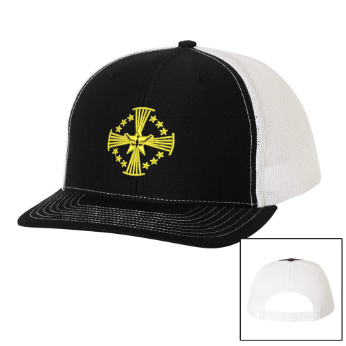  Richardson Black/White Trucker Hat - Core Logo