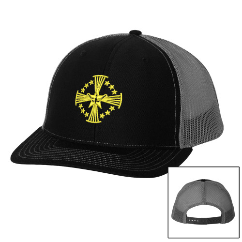  Richardson Black/Charcoal Trucker Hat - Core Logo