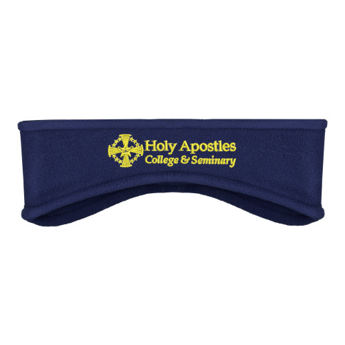  Navy Stretch Fleece Headband - Core Logo Flat