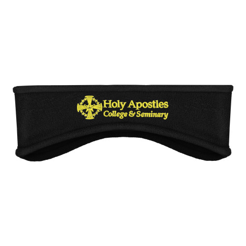  Black Stretch Fleece Headband - Core Logo