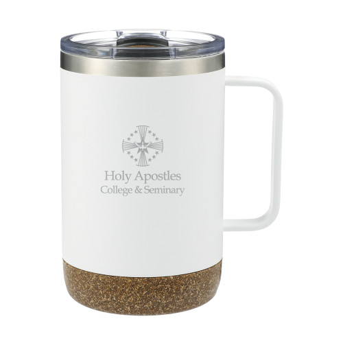  Valhalla Vacuum Insulated Camp White Mug 14oz - Core Logo Stacked Engraved