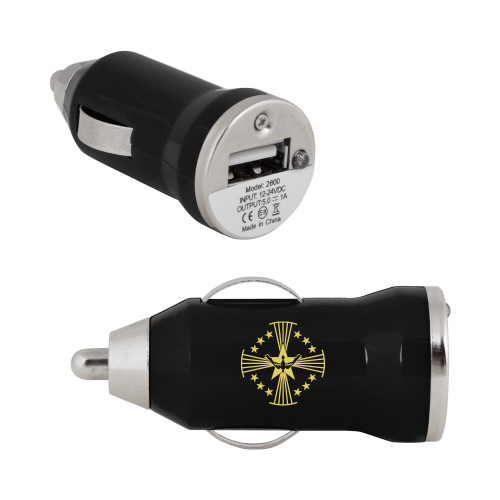  On the Go Black Car Charger - Core Logo