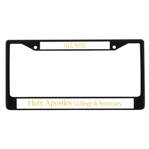  Alumni Metal License Plate Frame in Black - Holy Apostles Flat