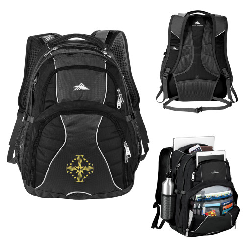  High Sierra Black Swerve Computer Backpack - Core Logo