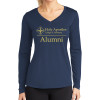Thumbnail image for  Womens Navy Performance Long Sleeve V Neck Shirt