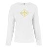 Thumbnail image for  Womens White Long Sleeve Hooded Tee