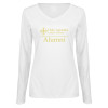 Thumbnail image for  Womens White Long Sleeve V Neck Tee