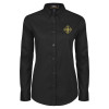 Thumbnail image for  Womens Black Twill Button Down Long Sleeve 