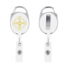 Thumbnail image for  White Oval Retractable Badge Holder w/Clip