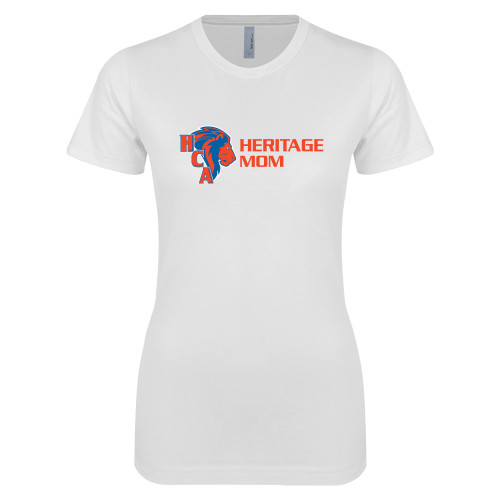  Next Level Womens White Boyfriend Tee - Mom