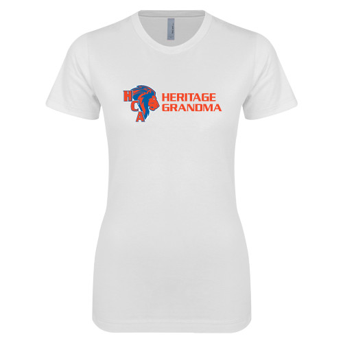  Next Level Womens White Boyfriend Tee - Grandma