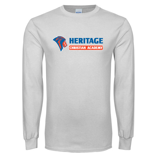  White Long Sleeve T Shirt - HCS Horizontal