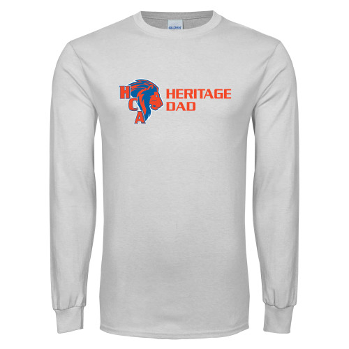 White Long Sleeve T Shirt - Dad