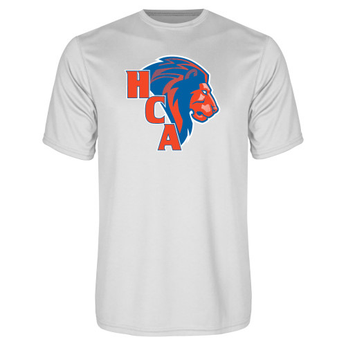  White Performance Tee - HCA Lion