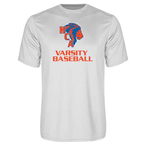  White Performance Tee - Varsity Baseball