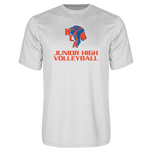  White Performance Tee - Junior High Volleyball