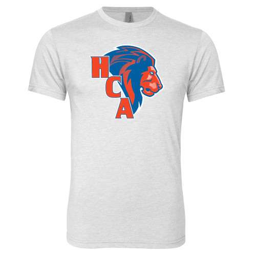  Next Level Heather White Triblend Tee - HCA Lion