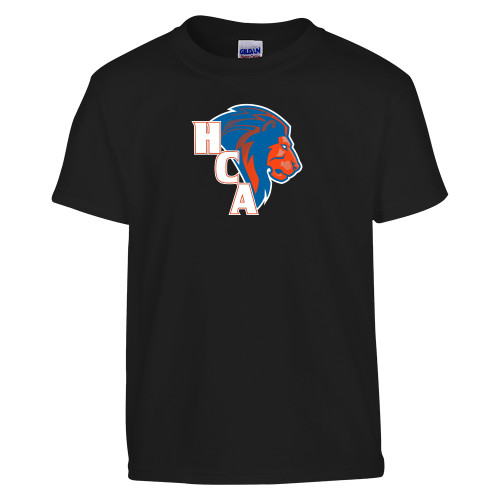  Youth Black T Shirt - HCA Lion
