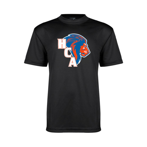  Youth Performance Black Tee - HCA Lion