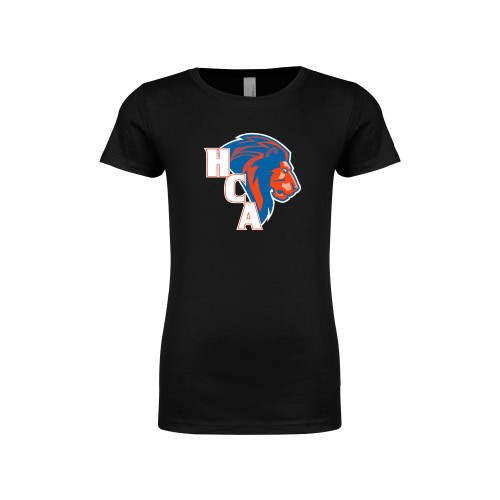  Next Level Girls Black Fashion Fit T Shirt - HCA Lion